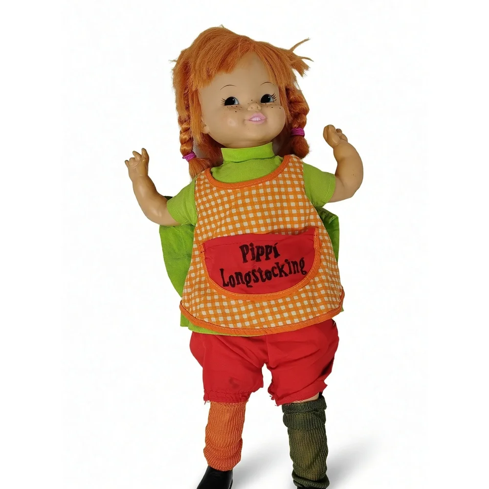 Horsman Pippi Longstocking 18 Inch Doll Vinyl Figure 1972 Classic Storybook Toy